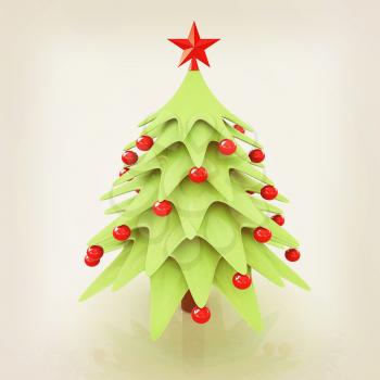 Christmas tree. 3d illustration
