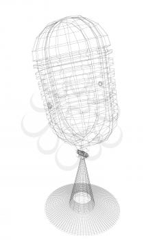 microphone. 3d illustration