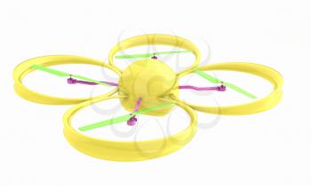 Quadcopter Dron. 3d render