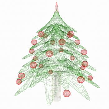 Christmas tree concept. 3d illustration