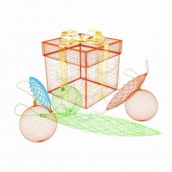 colorful gift box concept. 3d illustration