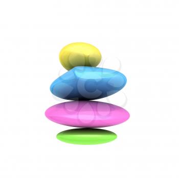 Spa stones. 3D illustration