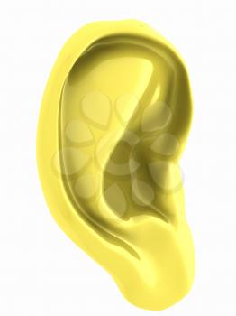 Ear model. 3d illustration