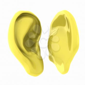 Ear model. 3d illustration