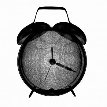old style alarm clock. 3d illustration