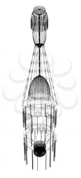 Traditional arabic lamp. 3D illustration.