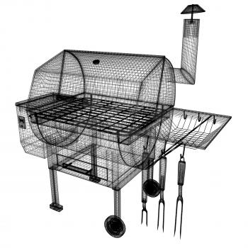 BBQ grill. 3d illustration