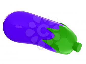 Eggplant icon. 3d illustration