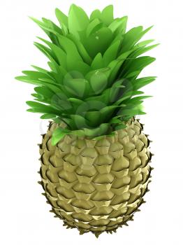 pineapple.3d illustration