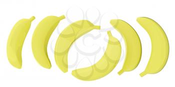 bananas. 3d illustration
