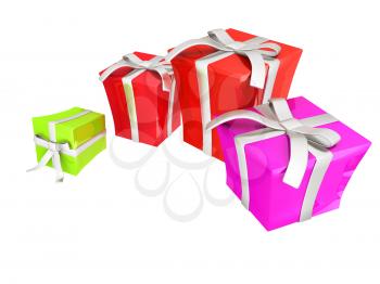 Gift boxes. 3d illustration