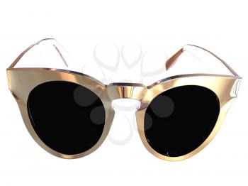 Cool metal sunglasses. 3d illustration