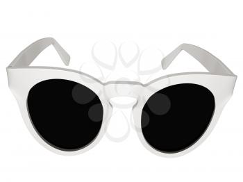 Cool metal sunglasses. 3d illustration
