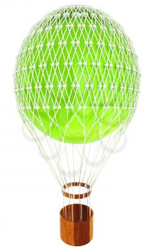 Hot Air Balloon. 3d render