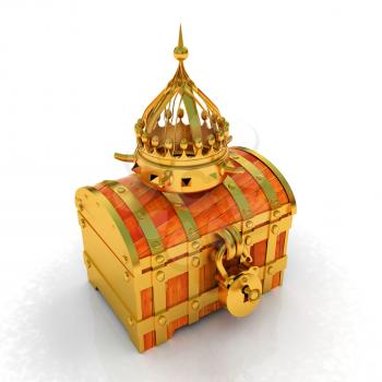 Crown and chest. 3d render