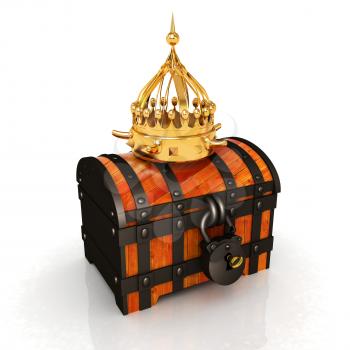 Crown and chest. 3d render