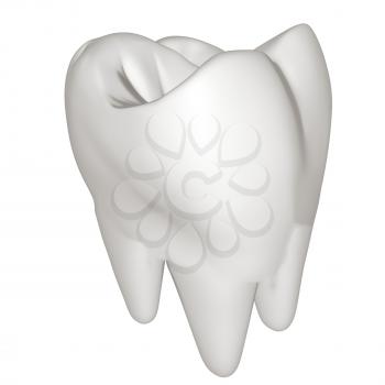 Metal tooth. 3d illustration