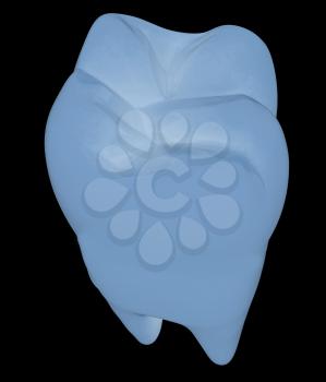 Tooth. 3d illustration. On a black background.