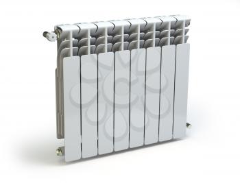 Heating radiators isolated on white background. 3d
