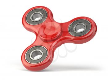 Fidget finger spinner stress, anxiety relief toy isolated on white backround. 3d illustration