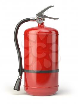 Fire extinguisher isolated on white background. 3d illustration