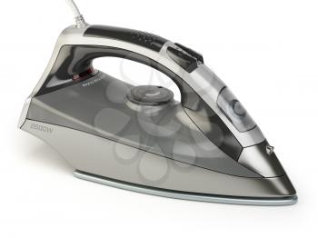 Steam iron isolated on white background. 3d illustration