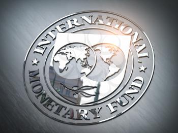 IMF International Monetary Fund symbol or sign. 3d illustration
