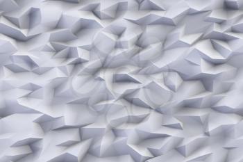Abstract grey color triangles background, 3d render illustration