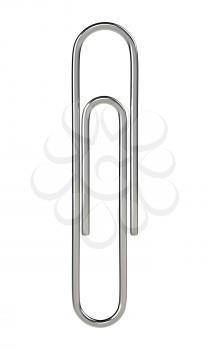 Paper clip isolated on white background. Realistic vector illustration.