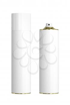 Air spray bottles. Blank. Isolated on white