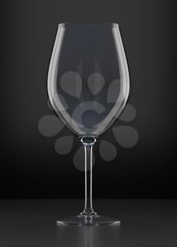 Wine glass. Red wine in a glass. Clear glass with red drink. Alcoholic beverage. Graphic design element.
