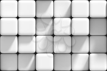 Abstract geometric background with ceramic cubes of various height. Seamless pattern.