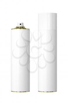 Air spray bottles. Blank. Isolated on white