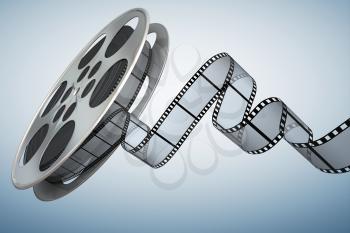 Film reel . Clipping path included