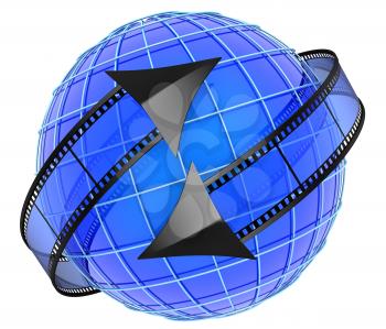 Films orbiting around globe