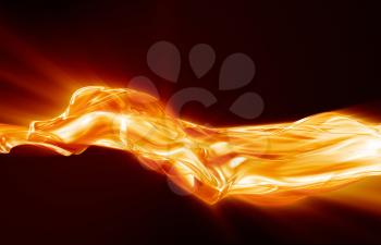 Flow of flame