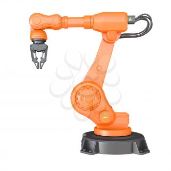 Industrial robot. Clipping path included