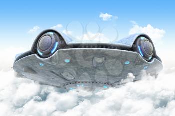 UFO in clouds