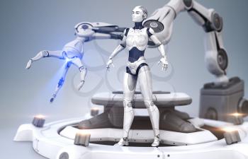 Sci-Fi robot and robotic arm