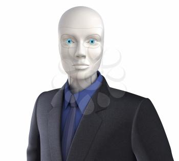 Robot dressed in a business suit
