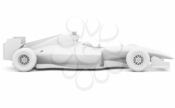 Formula race red car designed by myself. 3D illustration