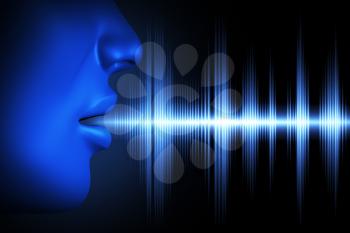 Conceptual image about human voice