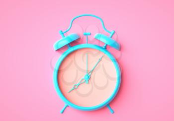 Alarm clock with no dial. 3D illustration