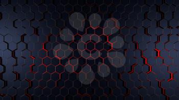 Abstract honeycomb background. 3D illustration