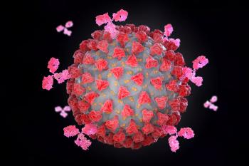 Coronavirus and antibodies. 3D illustration