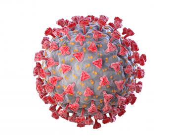 Illustration of Coronavirus. Clipping path included. 3D illustration