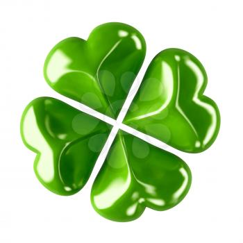 3d shiny leaf clover for your St.Patrick's Day design