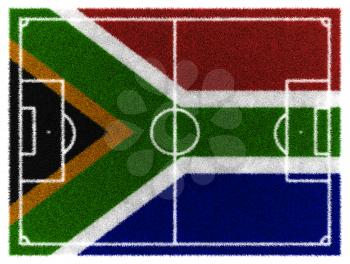 3d render of soccer field for 2010 South Africa worldcup