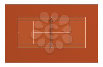 Tennis clay court.
3d illustration.