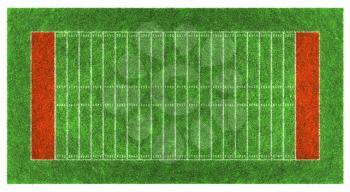 American football field. Aerial view.3d illustration.
